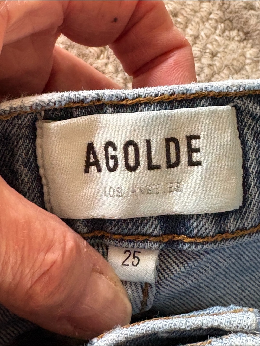 AGOLDE Riley High Rise button front Distressed Ripped Cropped Ankle Jean Wm 25 - Picture 10 of 13